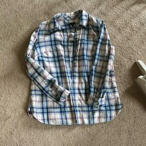 Talbots Women’s Plaid Button Down Shirt